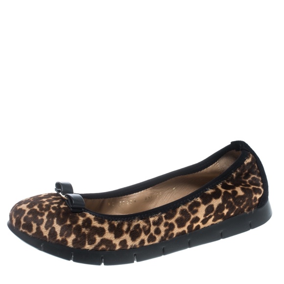 Salvatore Ferragamo Shoes - Salvatore Ferragamo Leopard Ballet Flats Size 5